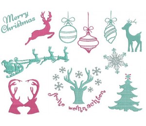 Stickserie - Weihnachts Silhouette